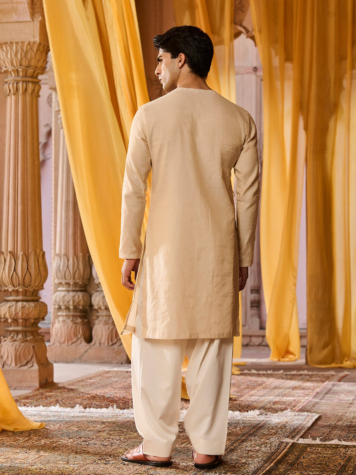 Mistral Mint Green Jacket Angrakha Set