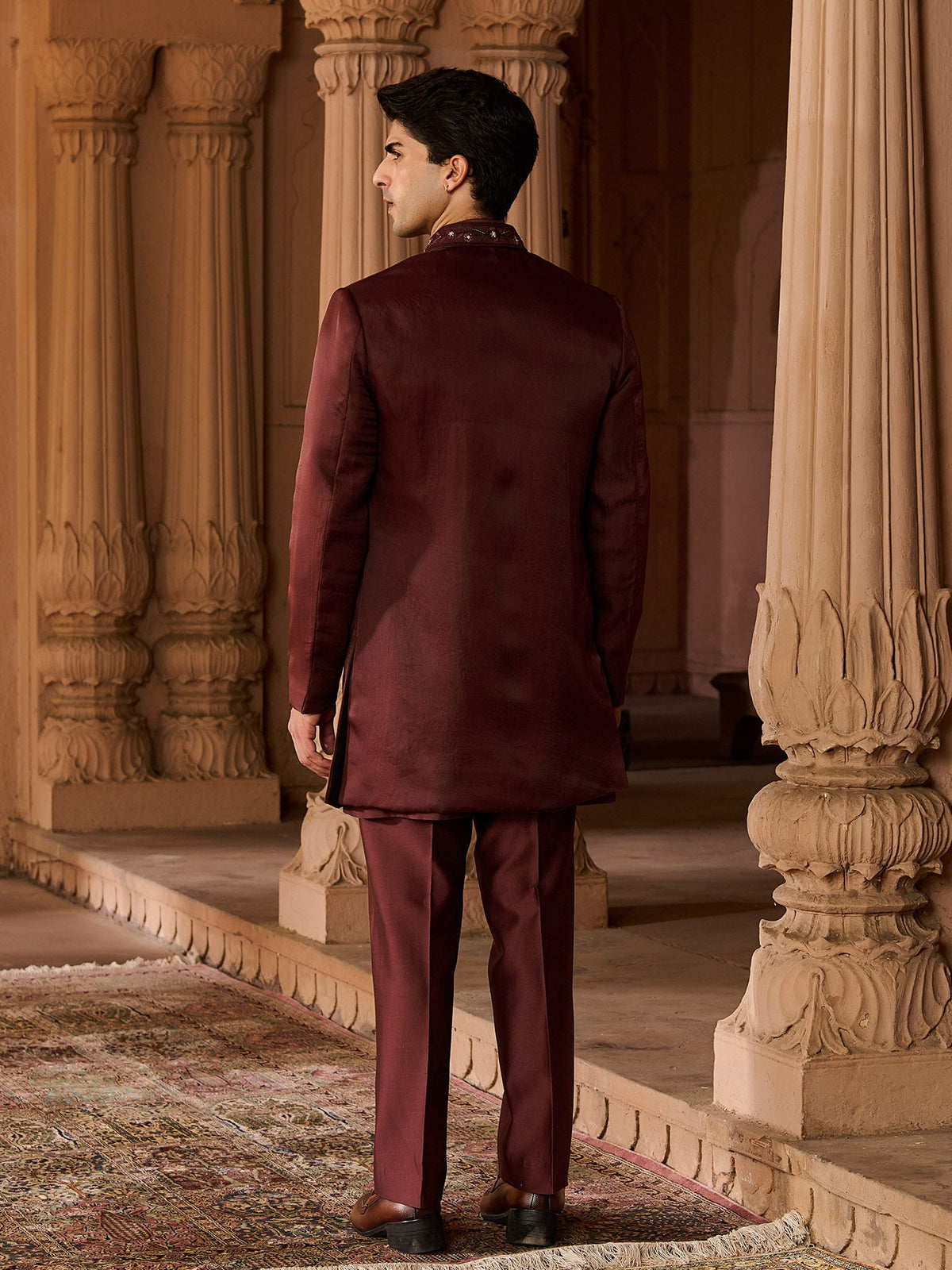 Auburn Deep Brown Jacket Set