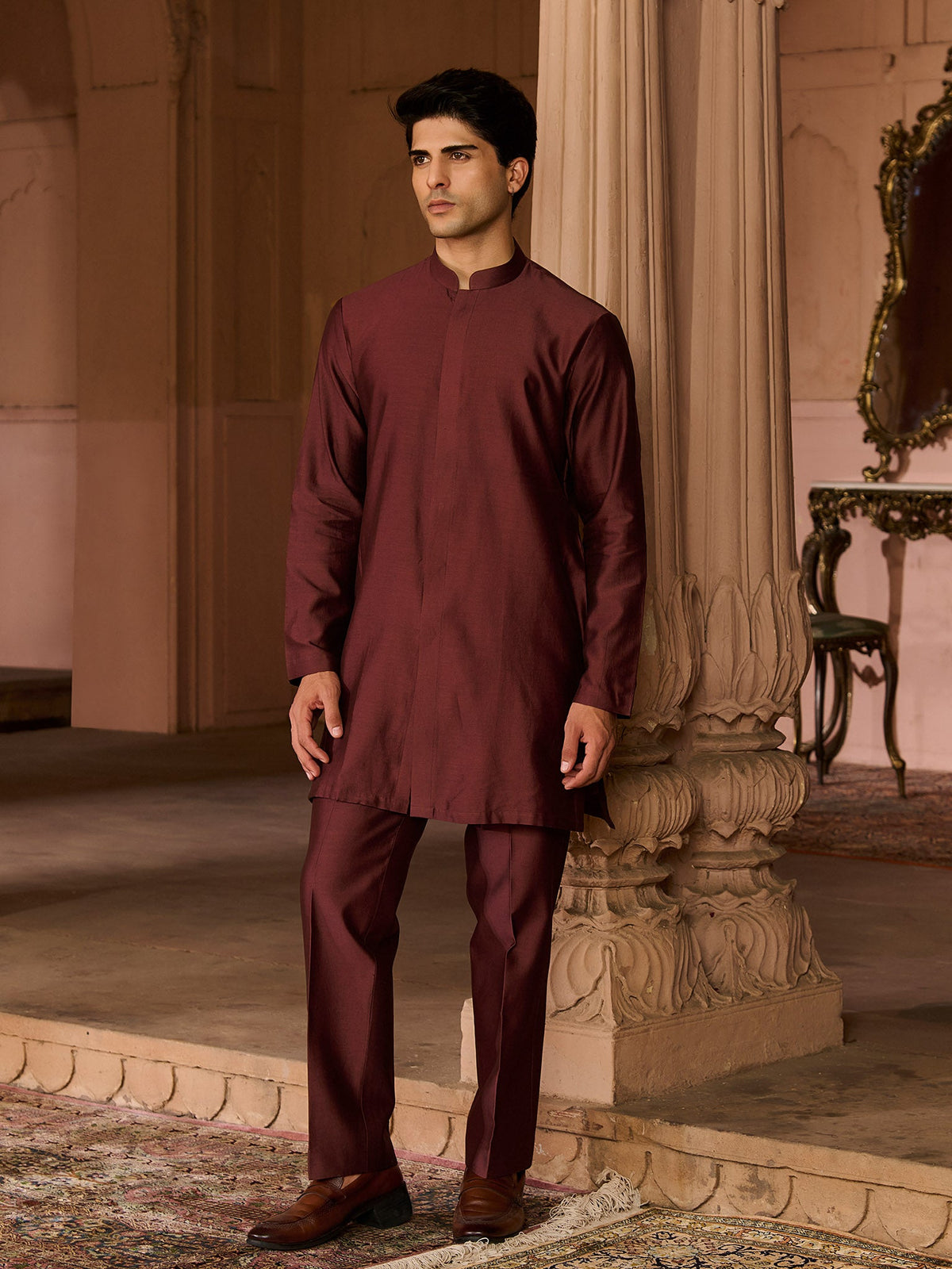 Auburn Deep Brown Jacket Set