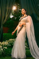 White Saree Set