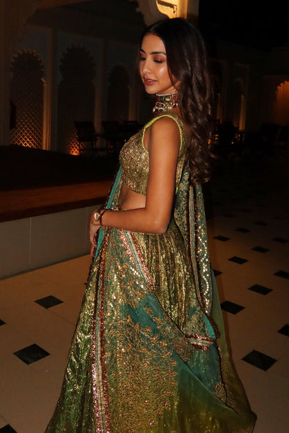 Jayati Modi in Reshmi Angoori Lehenga Set