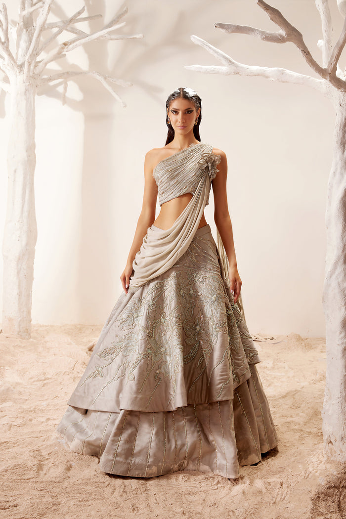 Bold Floral Top and Skirt