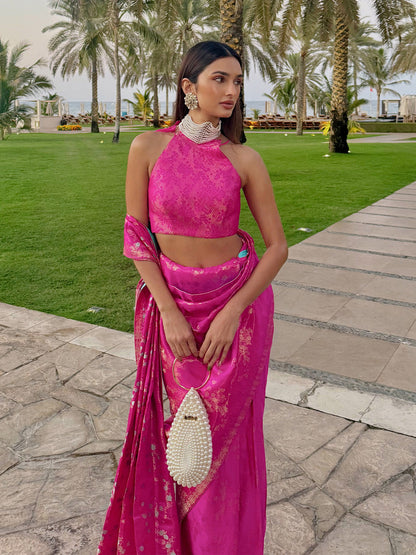 Handwoven Deep Pink Saree