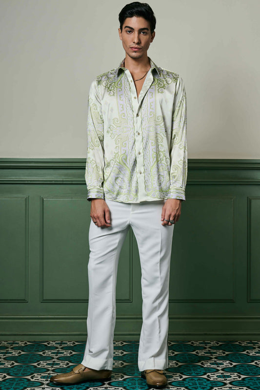 Diljit Dosanjh in Mint Reverie Habutai Silk Shirt