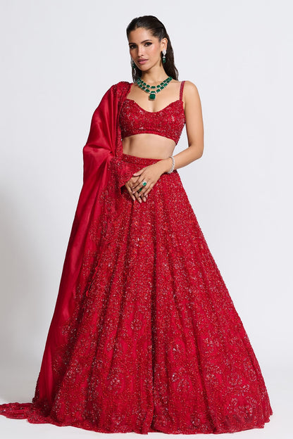 AUDREY RED LEHENGA