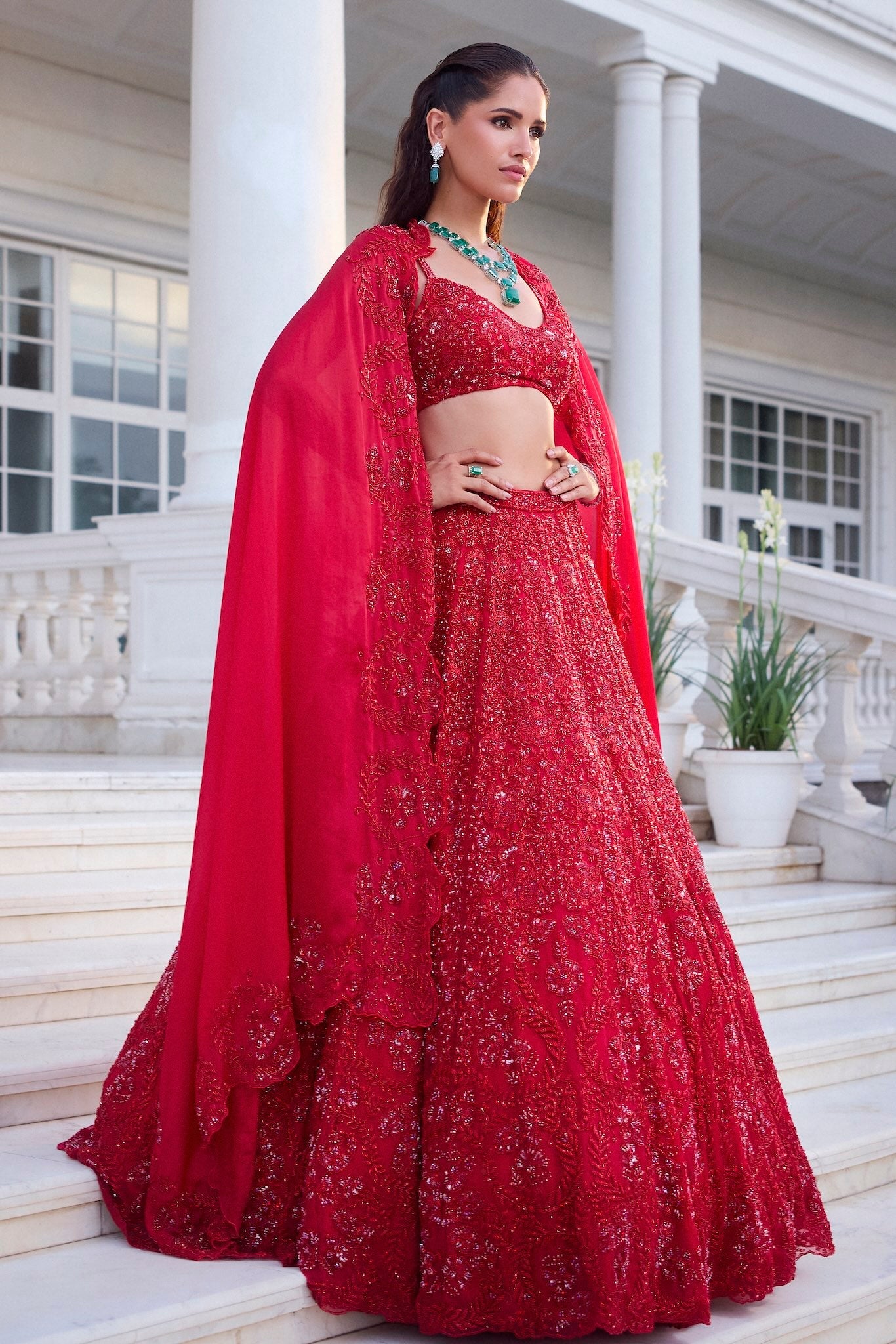 AUDREY RED LEHENGA