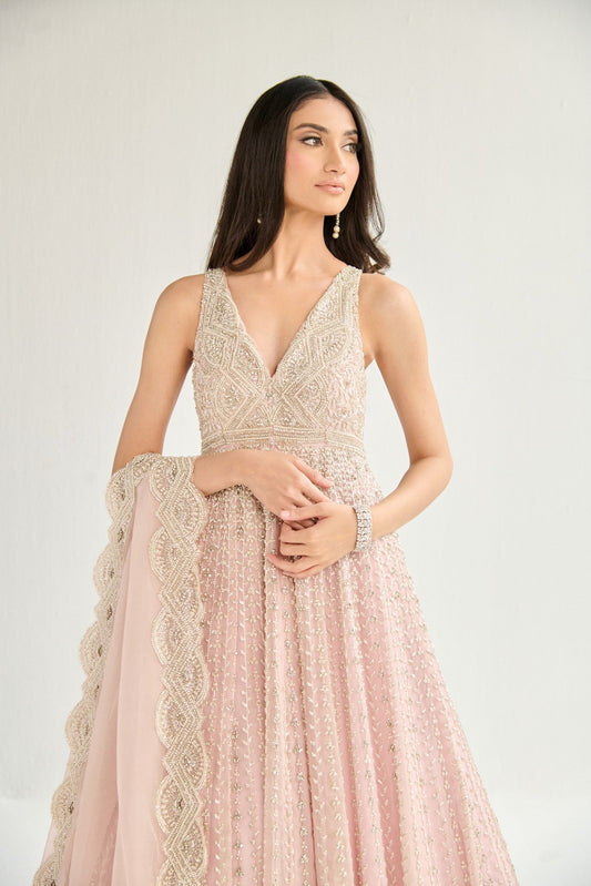 BLUSH PINK ANARKALI SUIT