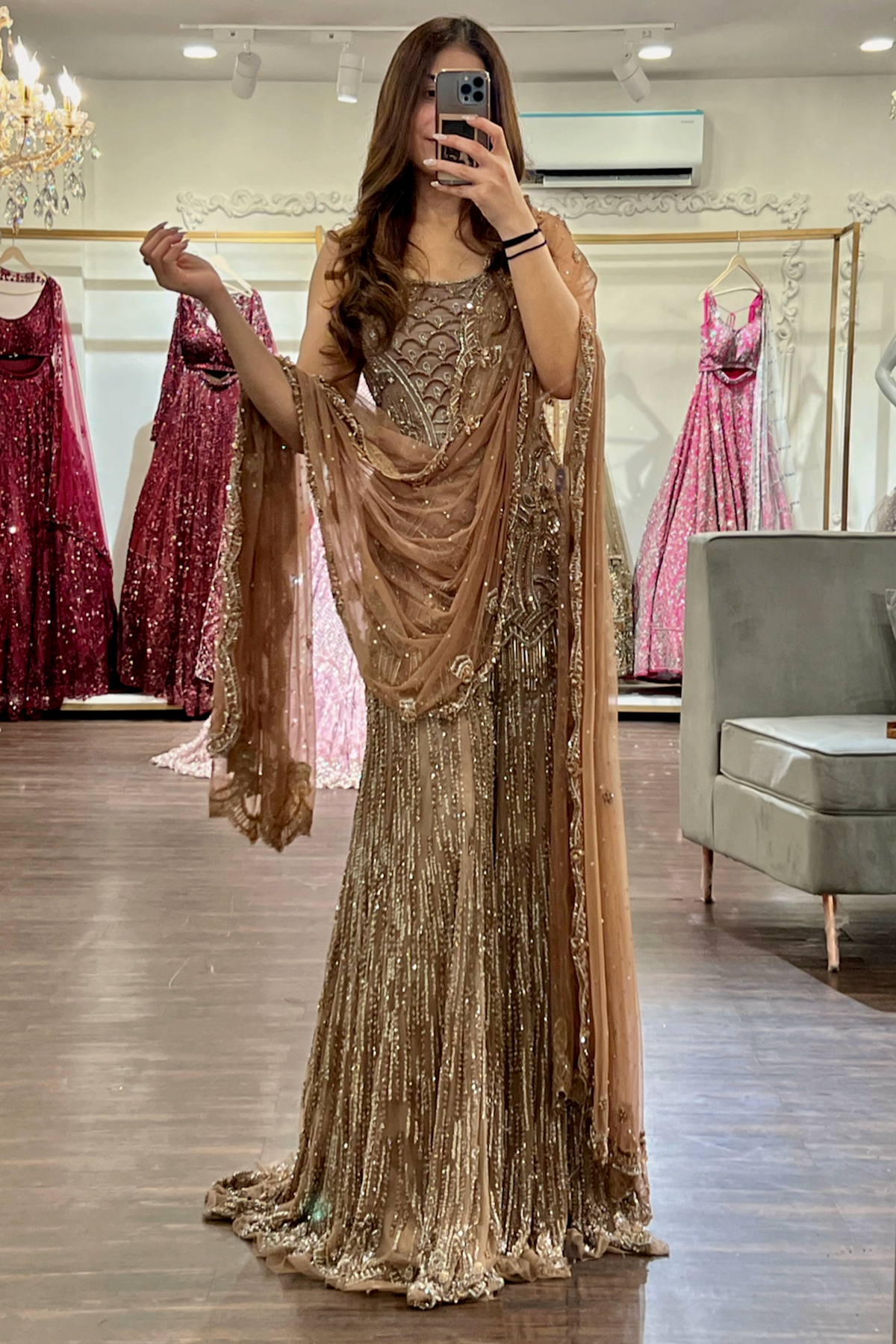 heavy wedding gold suit