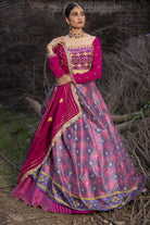 Women's Hot Pink Printed Patola Lehenga