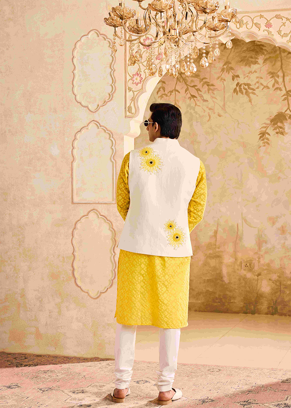 Floral Bundi Yellow Kurta Churidar