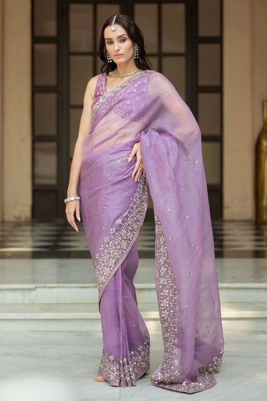 Lavender saree