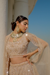 ivory wedding lehenga