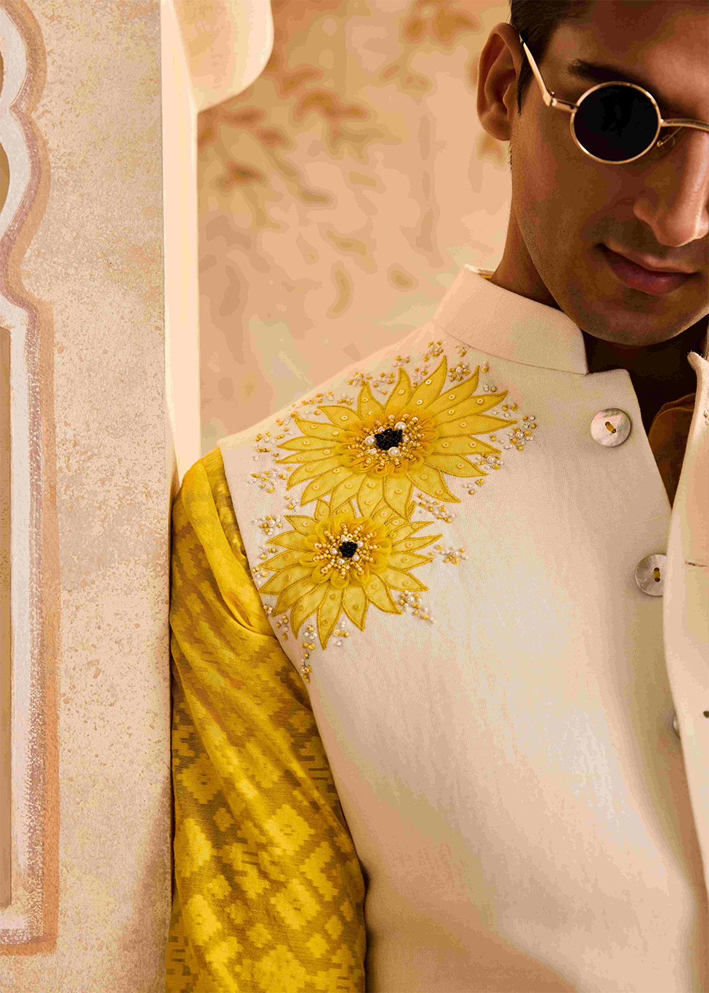 Floral Bundi Yellow Kurta Churidar