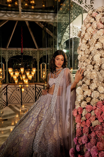 lavender lehenga choli