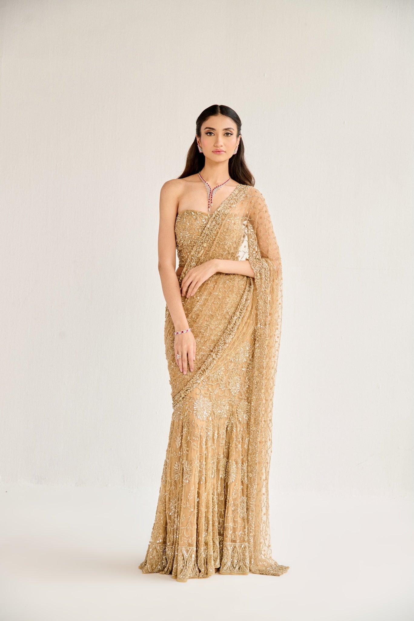 NAAZ GOLD SAREE