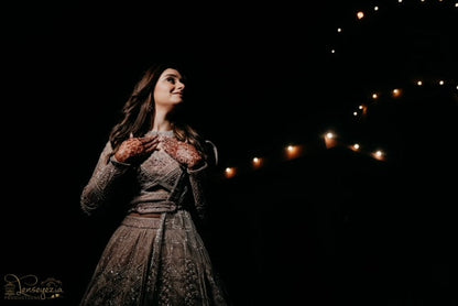 Naman Deep Kaur in Silver Lehenga