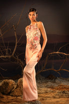 Women's Pink Floral Corset Top with Pants
