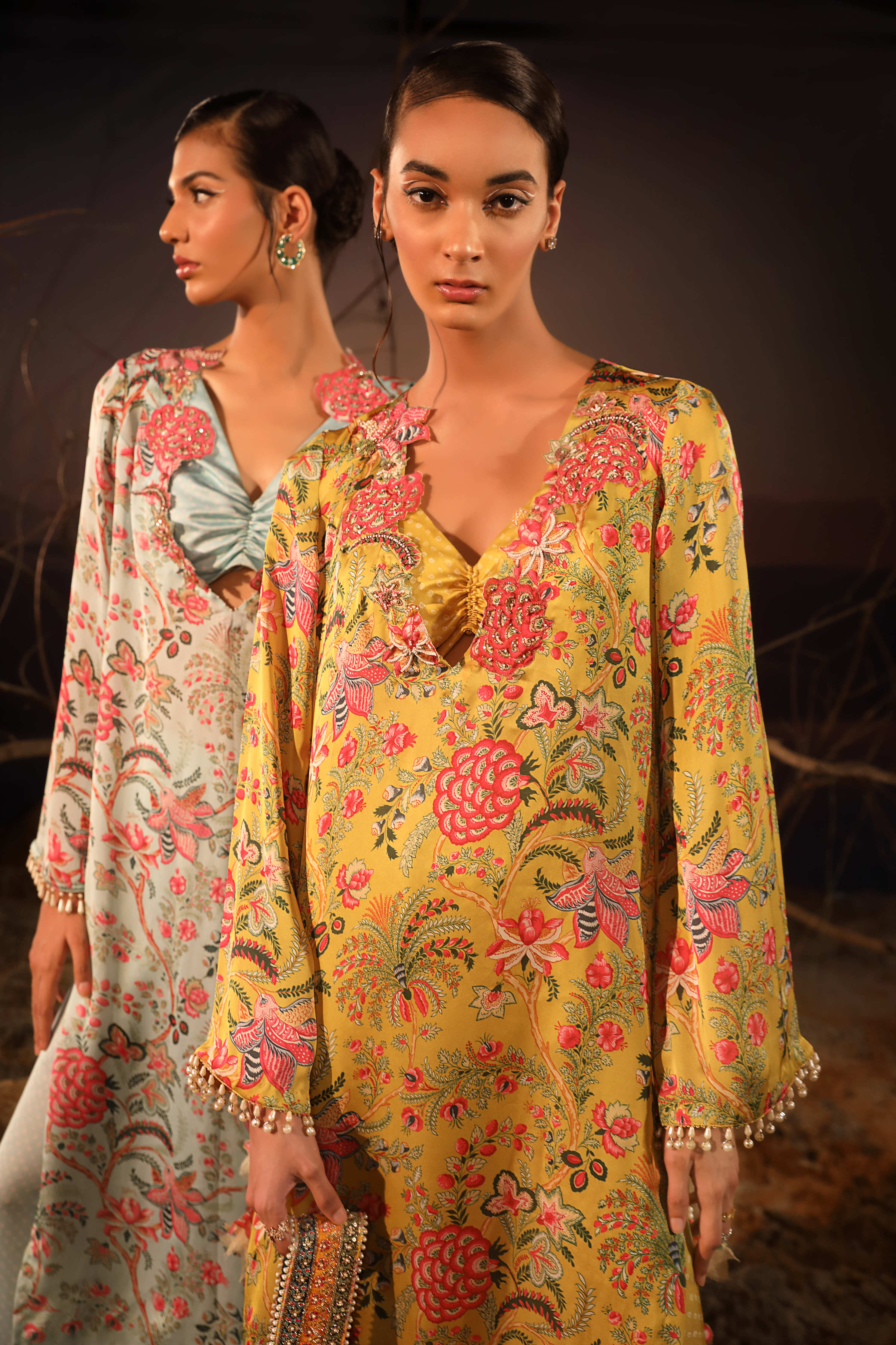 Buy Women's Mustard Floral Kurta Set