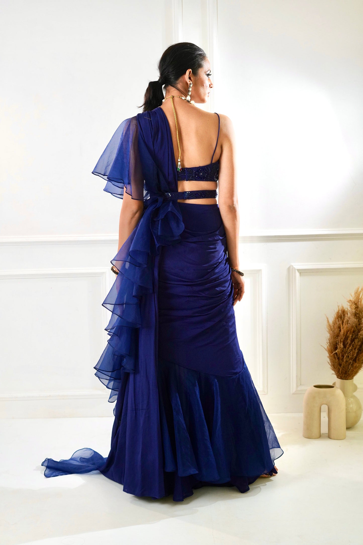 Nikasha Ruffle Saree