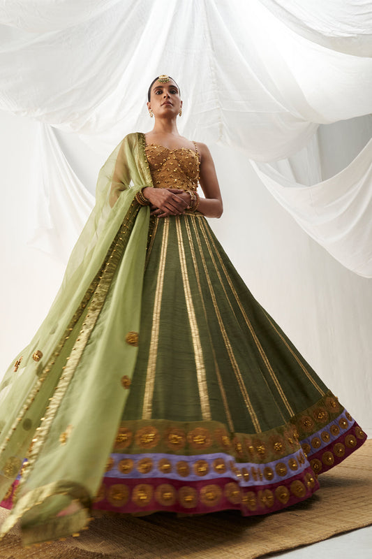 Gul Mehendi Lehenga Set