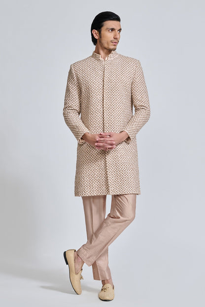 IVORY THREADWORK SHERWANI
