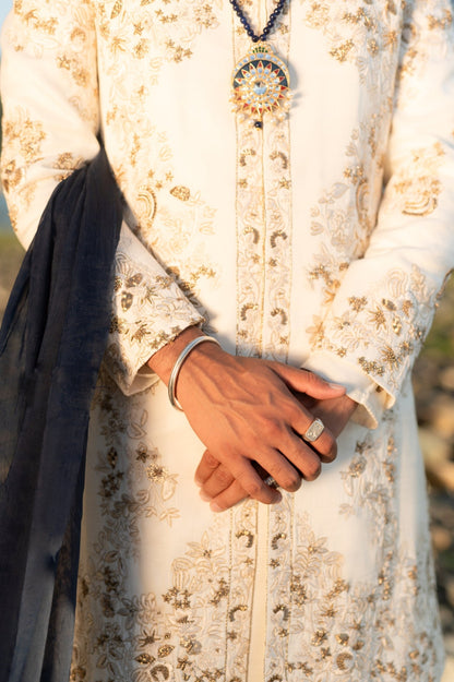 Ivory Pearl Sherwani