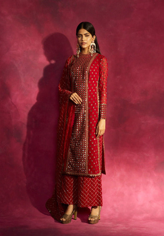 Deep Red Kurta Set