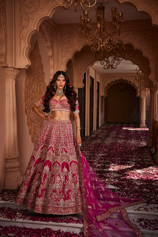 Rani heavily embroidered lehenga