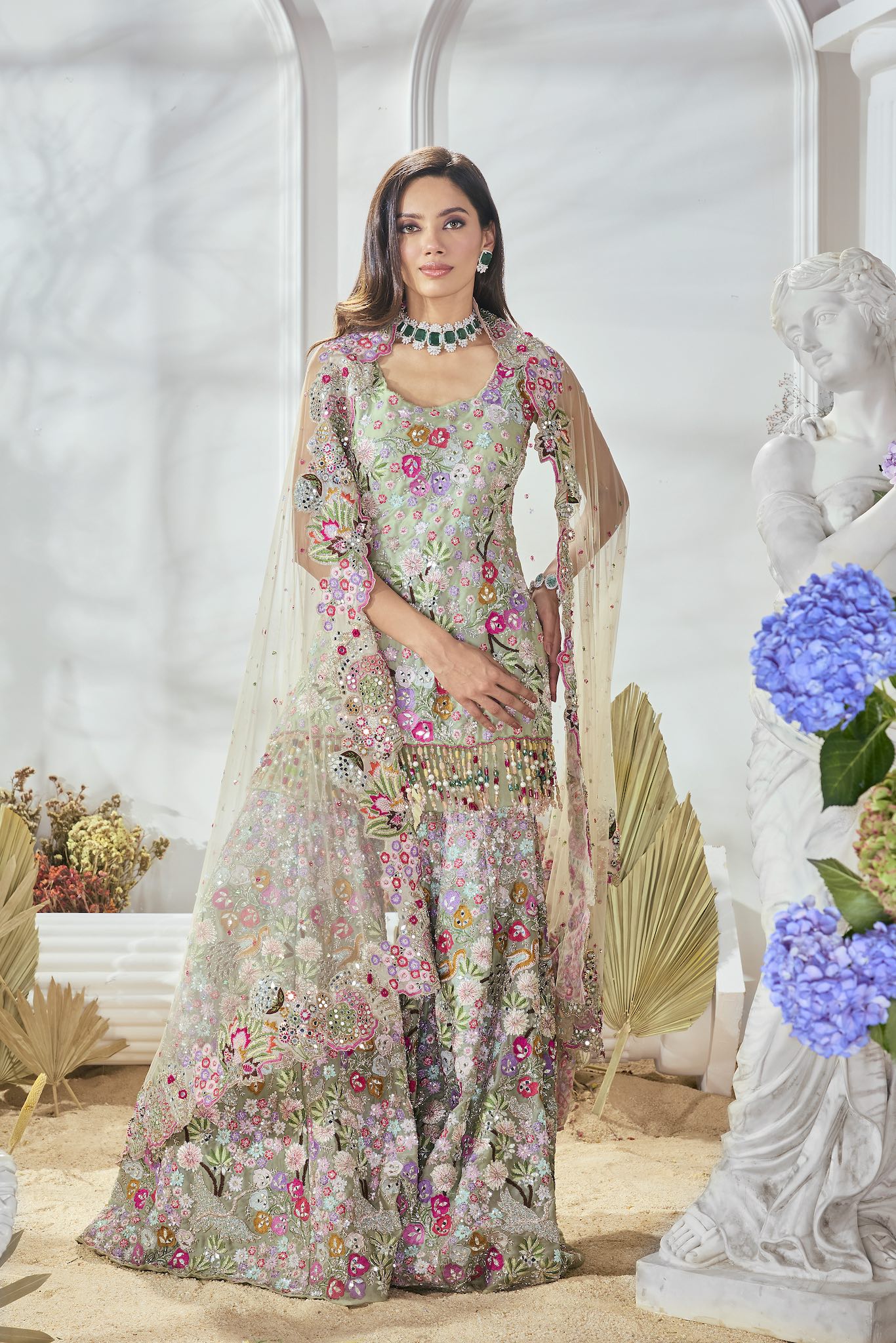 MULTI COLORED GHARARA