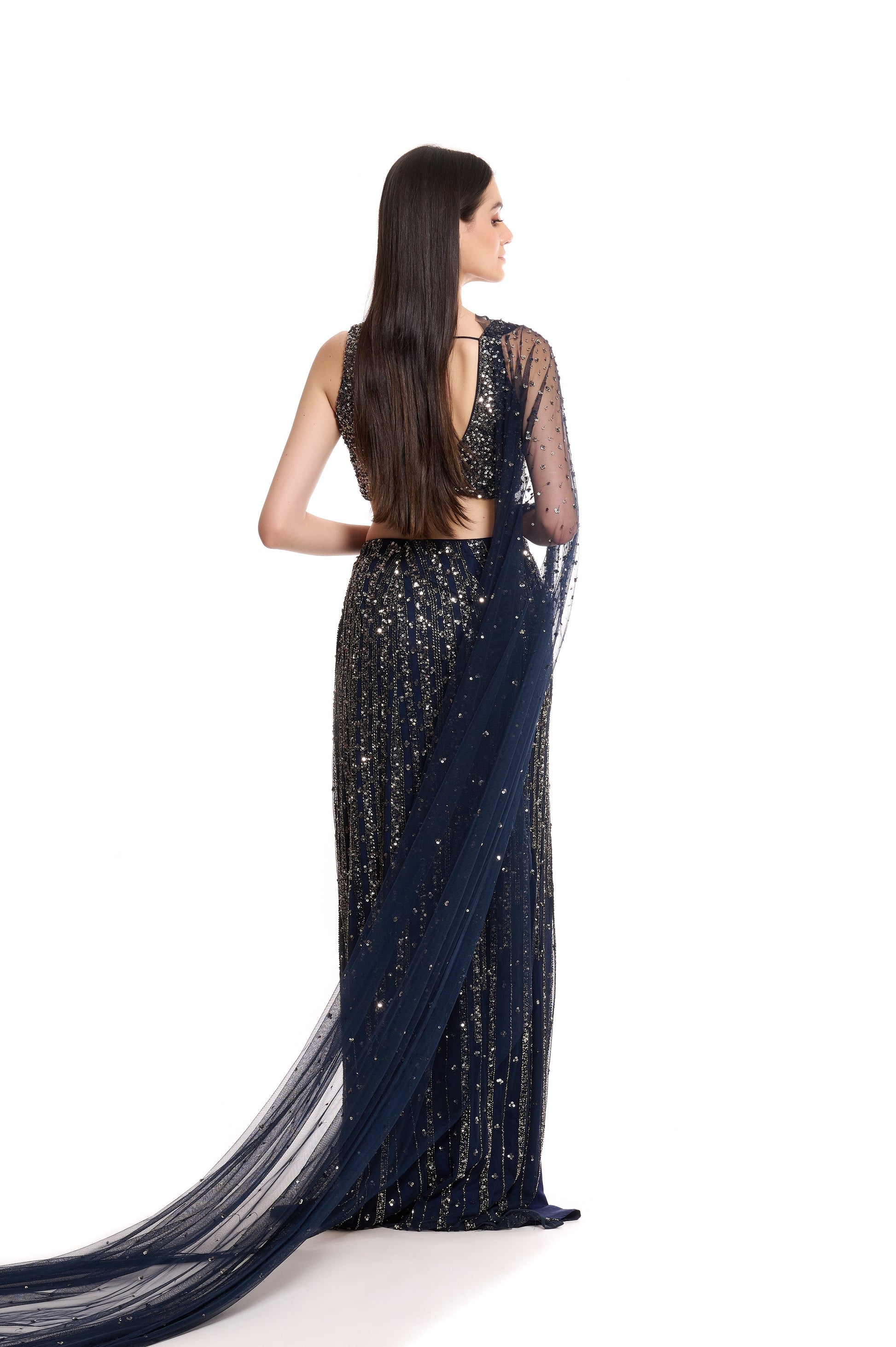 stitched saree