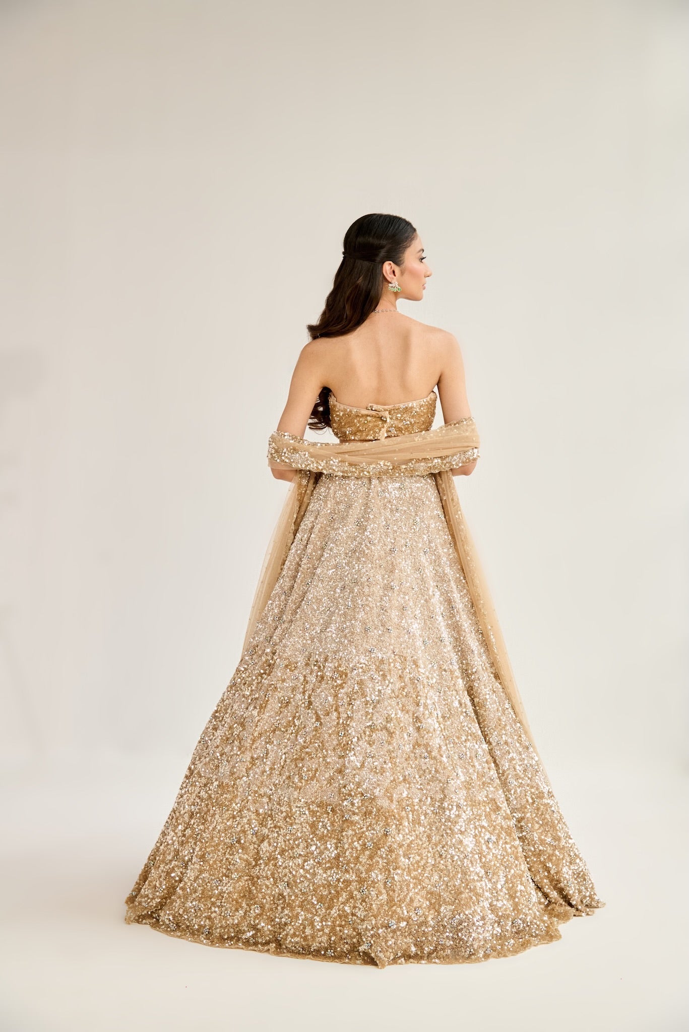 ZARA GOLD OMBRE LEHENGA