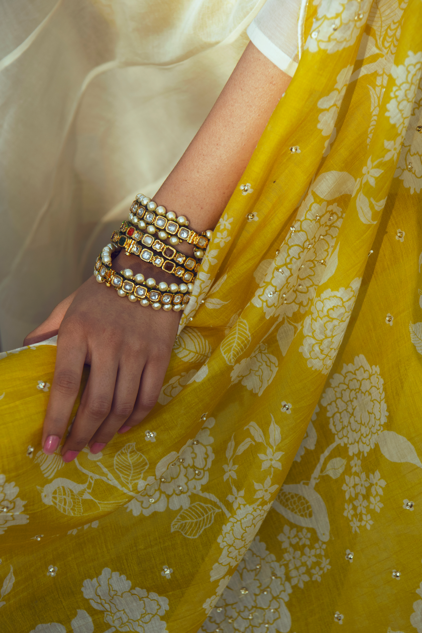 NUSHRATT BHARUCCHA IN THE LIVA ANARKALI SET – OFF WHITE