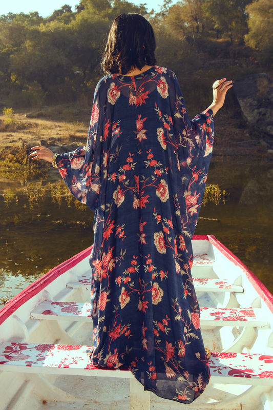 HAZEL KAFTAN – INDIGO CHINTZ