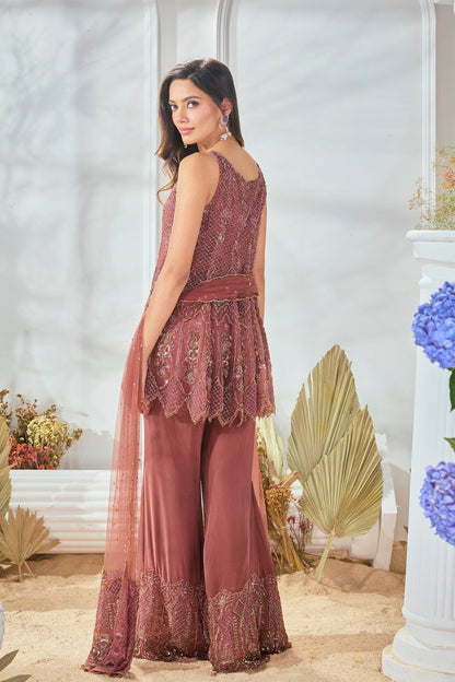 DUSTY PINK PEPLUM SUIT