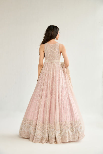 BLUSH PINK ANARKALI SUIT