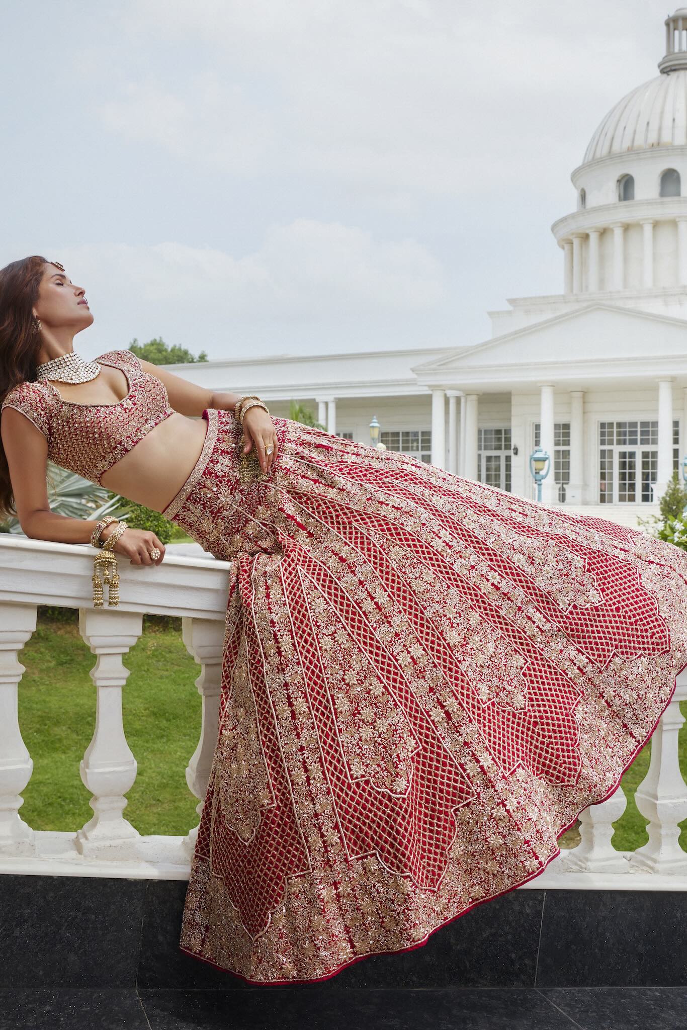 ISHQ RED BRIDAL LEHENGA