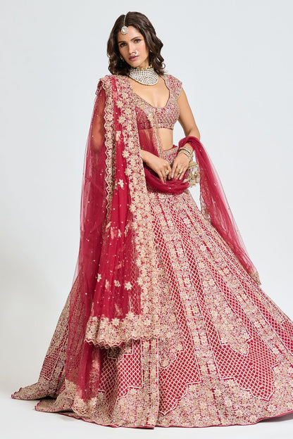 ISHQ RED BRIDAL LEHENGA