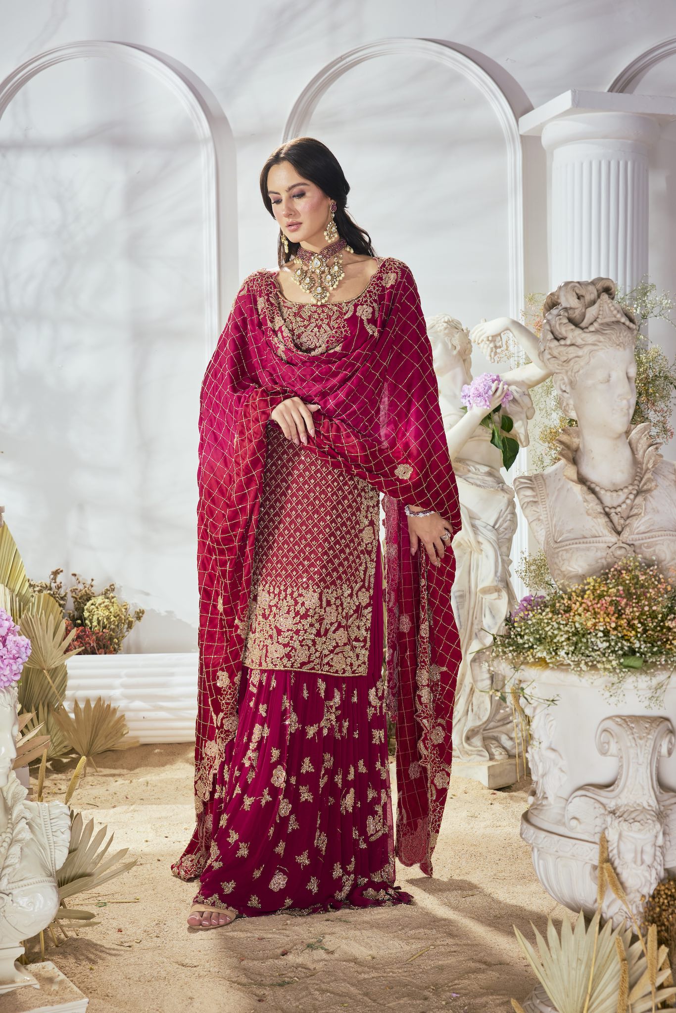 RED CRYSTAL SUIT