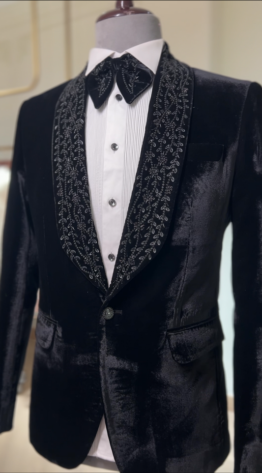 Black velvet tuxedo