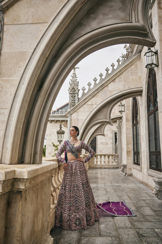 Whisper of Wine Lehenga Set