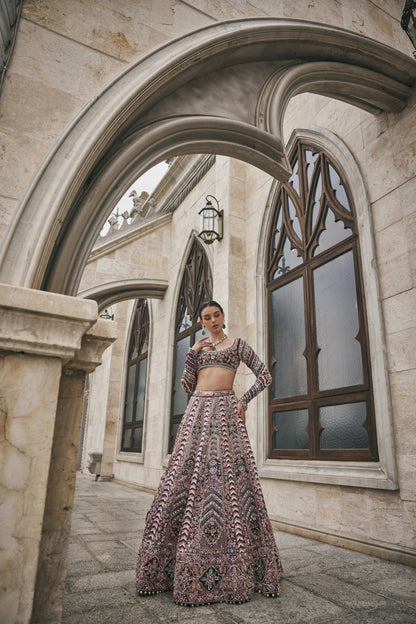 Whisper of Wine Lehenga Set