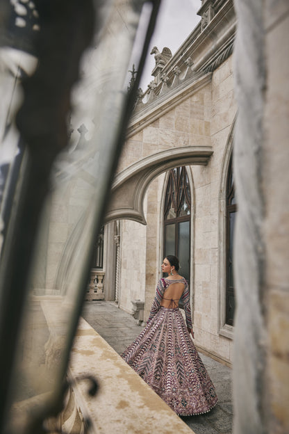 Whisper of Wine Lehenga Set