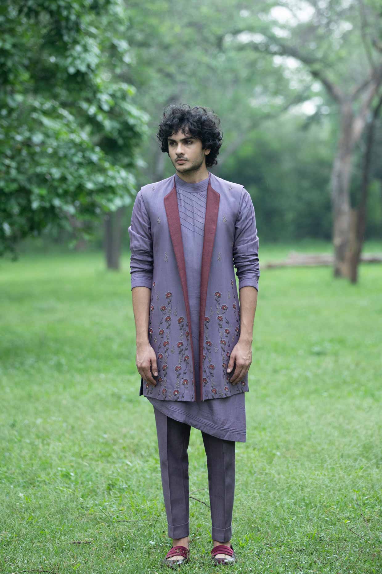 English Purple Shrug Set