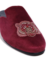 Regal Tiger Velvet Mules - Asuka Couture