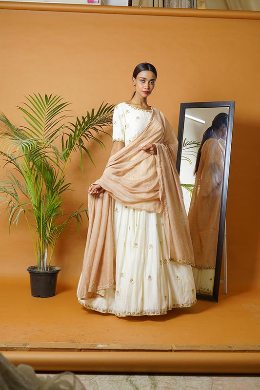 Off white lehenga set