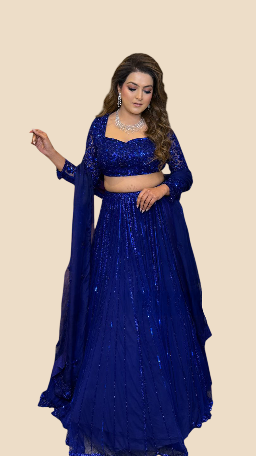 Electric blue lehenga