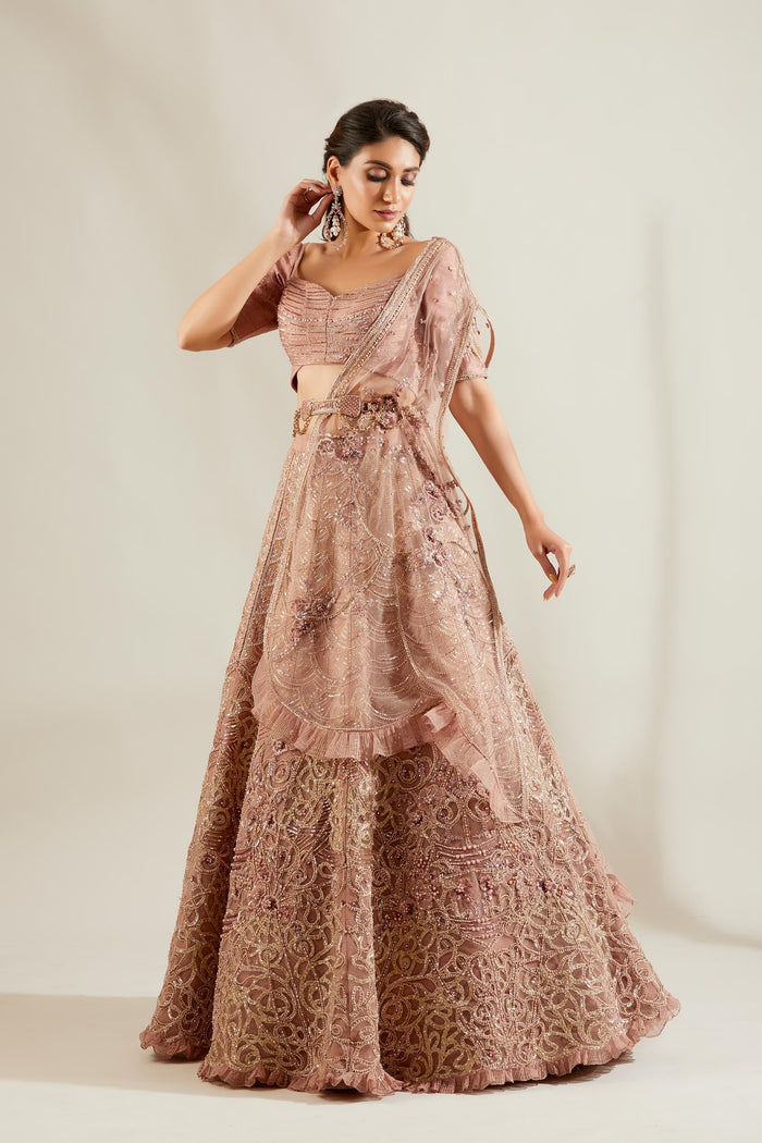 Lavender Heavy Lehenga