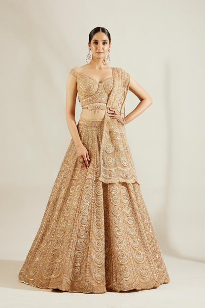 Tuscany gold mandala lehenga