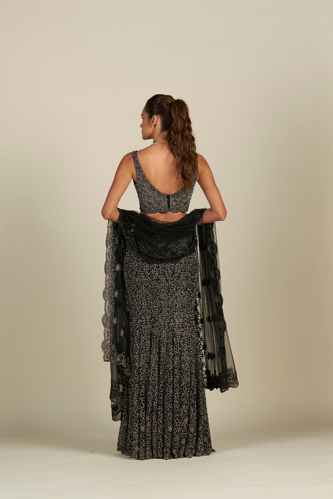 BLACK SKIRT SET