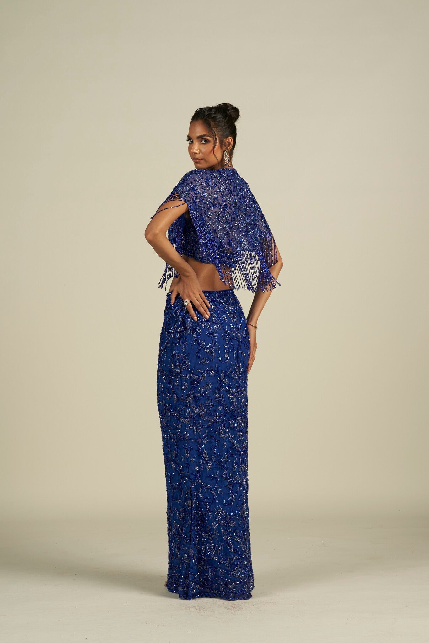 ELECTRIC BLUE SKIRT SET